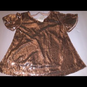 Altar’d State Rose Gold Sequin Top